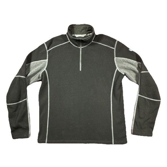 Kuhl Other - Kuhl Sweater Mens LBlack Revel Men's 1/4 Zip Fleece Kashmira Rayon Blend Soft